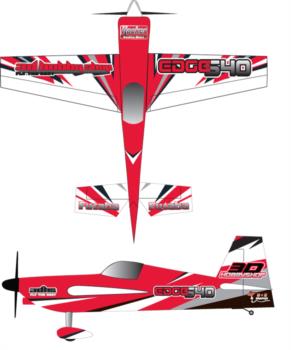 3DHobbyshop Edge 540 Red 1 Graphic Package